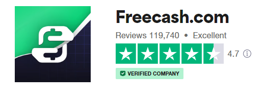 FreecashのTrustpilotでの評価